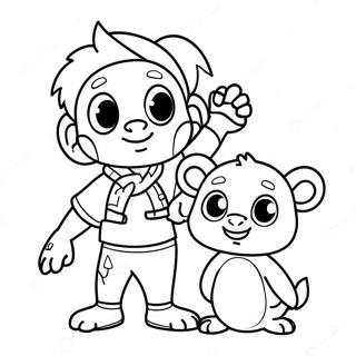 Adventurous Dave and Ava Coloring Page | Dave and Ava coloring page