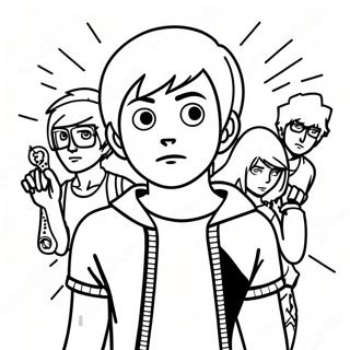 Scott Pilgrim vs. The World Coloring Page | Scott Pilgrim coloring page