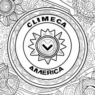 Färgläggningssida för Club America-logotyp | Club America målarbild