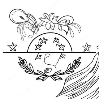 Honduras National Flag Coloring Page | Honduras coloring page