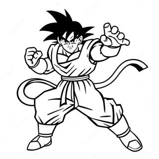 Goku Black in Battle Pose Coloring Page | Goku Black coloring page
