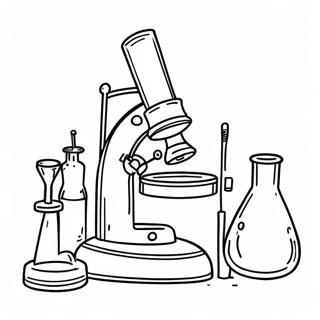 Colorful Lab Equipment Coloring Page | Science Tools coloring page