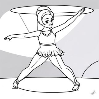 Barbie Gymnastics Coloring Page | Barbie Gymnastics coloring page