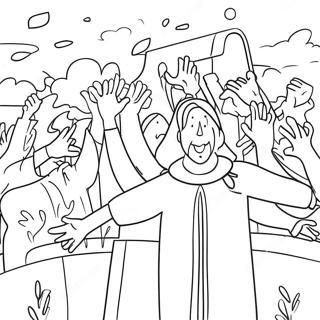 Joyful Sabbath Celebration Coloring Page | Sabbath coloring page