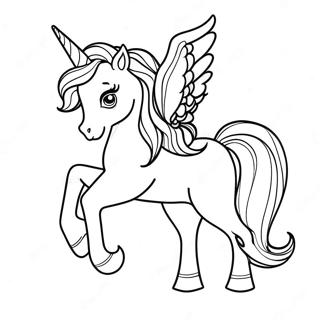 White Unicorn Coloring Page | White coloring page