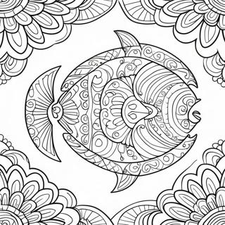 Mola Patterns Coloring Page | Mola Patterns coloring page