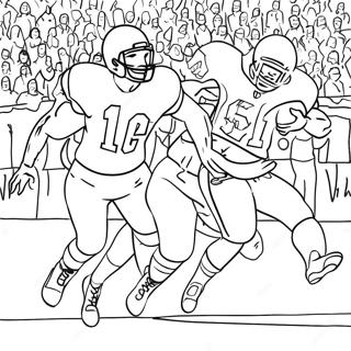 Cooper Kupp Action Shot Coloring Page | Cooper Kupp coloring page