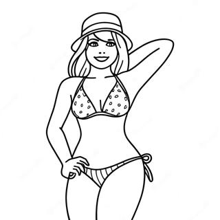 Swimsuit Coloring Page | Swimsuit coloring page