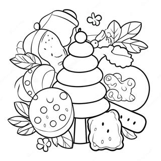 Christmas Food Coloring Page | Christmas Food coloring page