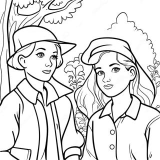Nancy Drew and Friends Coloring Page | Nancy Drew coloring page