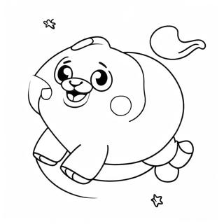 Appa Flying in the Sky Coloring Page | Appa coloring page