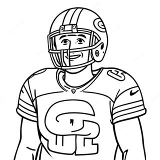 Cheerful Green Bay Packers Fan Coloring Page | Green Bay Packers coloring page