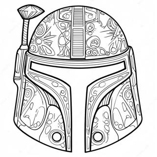 Capacete Do Boba Fett Páginas para Colorir