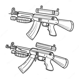Machine Gun Coloring Page | Machine Gun coloring page
