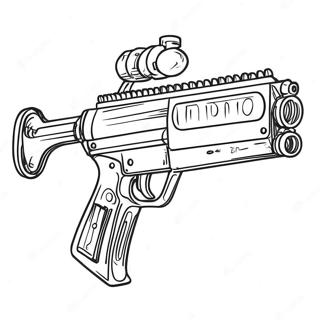 Realistic Machine Gun Coloring Page | Machine Gun coloring page