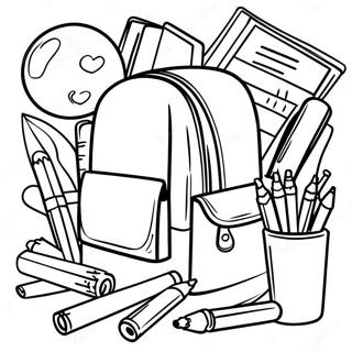 Back to School 3rd Grade Classroom Coloring Page | Back to School 3rd Grade coloring page