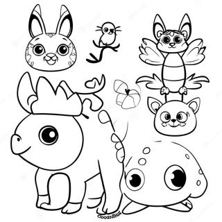 Colorful Spanish Animals Coloring Page | Spanish coloring page