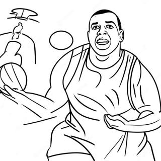Magic Johnson Basketball Coloring Page | Magic Johnson coloring page