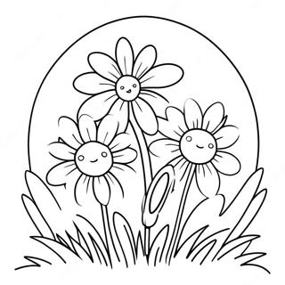 Easter Flowers Coloring Page | Easter Flowers coloring page