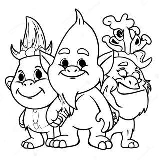 Trolls 3 Coloring Page | Trolls 3 coloring page