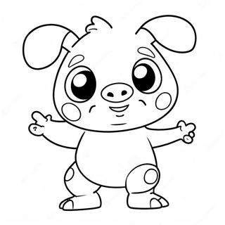 Pibby Glitch Character in Action Coloring Page | Pibby Glitch coloring page