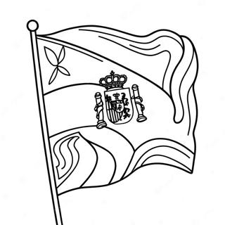 Spain Flag Coloring Page | Spain Flag coloring page