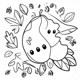 Kindergarten Fall Leaves Coloring Page | Kindergarten Fall coloring page