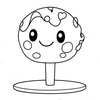 Cake Pop Coloring Page | Cake Pop coloring page