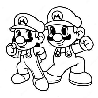 Adventurous Mario and Sonic Coloring Page | Mario and Sonic coloring page
