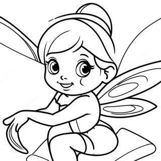 Tinker Bell Fairy Coloring Page | Peter Pan coloring page