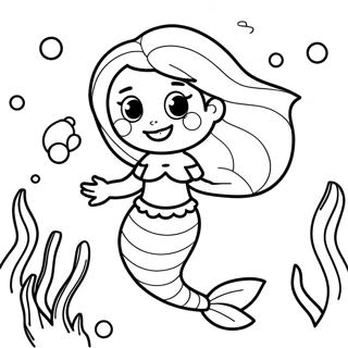 Little Mermaid Underwater Adventure Coloring Page | Little Mermaid coloring page