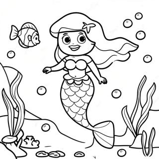 Pequeña Sirena Páginas para Colorear