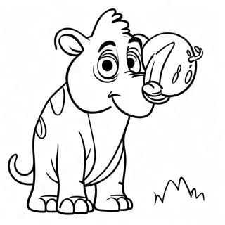 Funny Ice Age Carl Coloring Page | Ice Age Carl coloring page