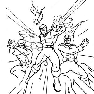 Danger Force Heroes in Action Coloring Page | Danger Force coloring page