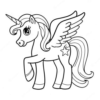 Page à colorier Mon Petit Poney Licorne | Page de coloriage Licorne Mon Petit Poney