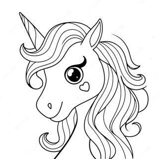 Page à colorier Licorne étincelante avec crinière arc-en-ciel | Page de coloriage Licorne Mon Petit Poney