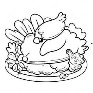 Fried Chicken Coloring Page | Fried Chicken coloring page