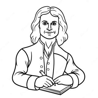 Isaac Newton Coloring Page | Isaac Newton coloring page