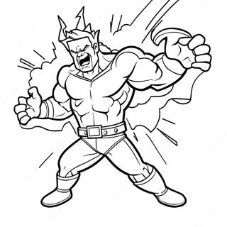 Angry Lightning Bolt Coloring Page | Lightning Bolt coloring page