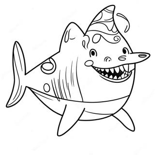 Grandma Shark Coloring Page | Grandma Shark coloring page