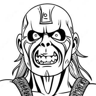 Eddie the Head Iron Maiden Coloring Page | Iron Maiden coloring page