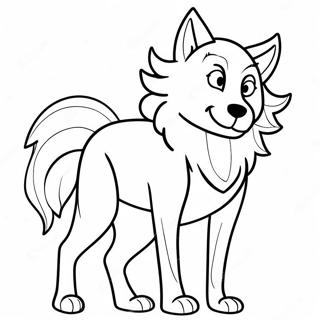 Wolf Anime Coloring Page | Wolfs Anime coloring page