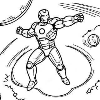 Iron Man in Space Coloring Page | Iron Man Among Us coloring page