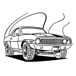 Hot Rod Muscle Car Coloring Page | Hot Rod coloring page