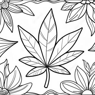 Pot Leaf Coloring Page | Pot Leaf coloring page