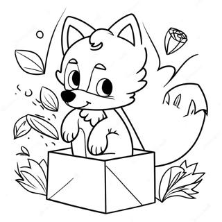 Cute Lankybox Foxy with Friends Coloring Page | Lankybox Foxy coloring page