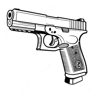 Glock Handgun Coloring Page | Glock coloring page