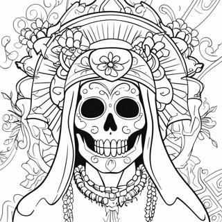 Santa Muerte Coloring Page | Santa Muerte coloring page