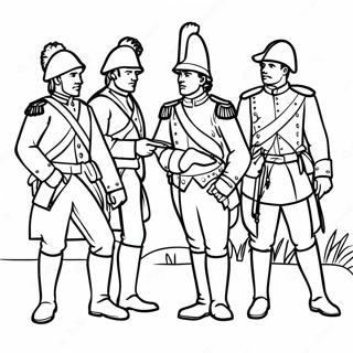 French and Indian War Soldiers Coloring Page | French and Indian War coloring page