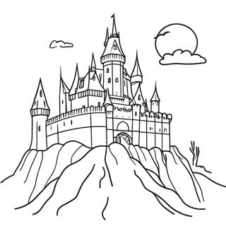Dracula's Spooky Castle Coloring Page | Hotel Transylvania 2 coloring page